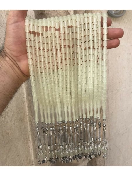 Karanlıkta Parlayan Kapsül Kesim Kedi Gözü Toz Kehribar Tesbih