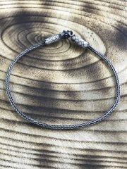 Sade Model 1000 Ayar Kazaziye Gümüş Unisex Bileklik