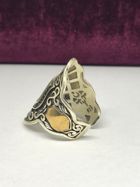 925 Ayar Gümüş Ayyıldız Zihgir Erkek Yüzük ST15