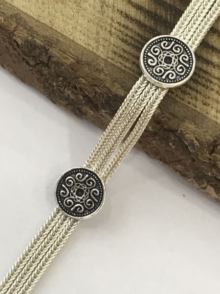 925 Ayar Gümüş Midyat Hasırı Bayan Gümüş Bileklik