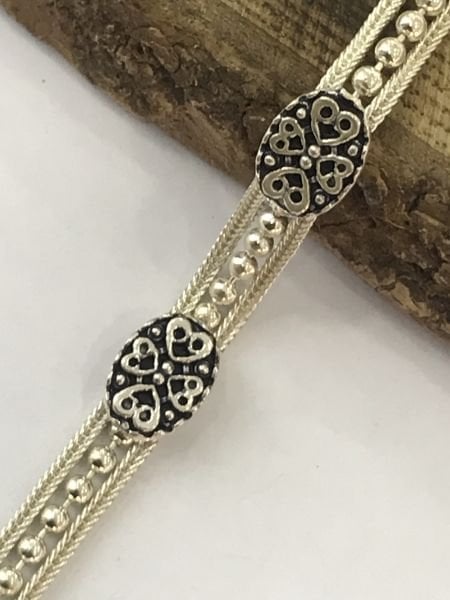 925 Ayar Gümüş Midyat Hasırı Bayan Gümüş Bileklik