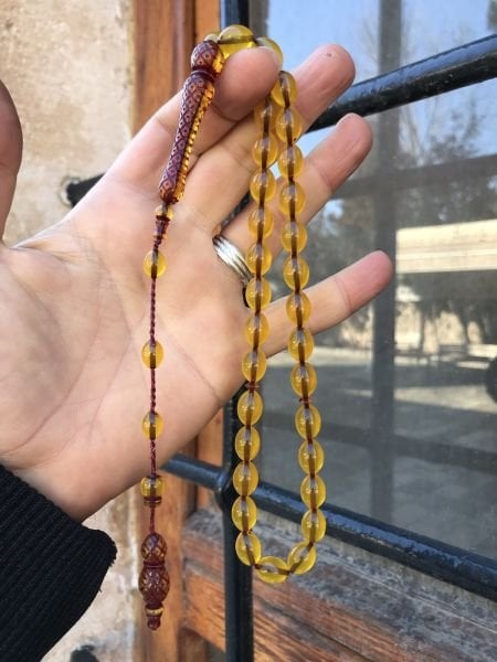 İran Bağası Sistem Püsküllü Toz Kehribar Tespih
