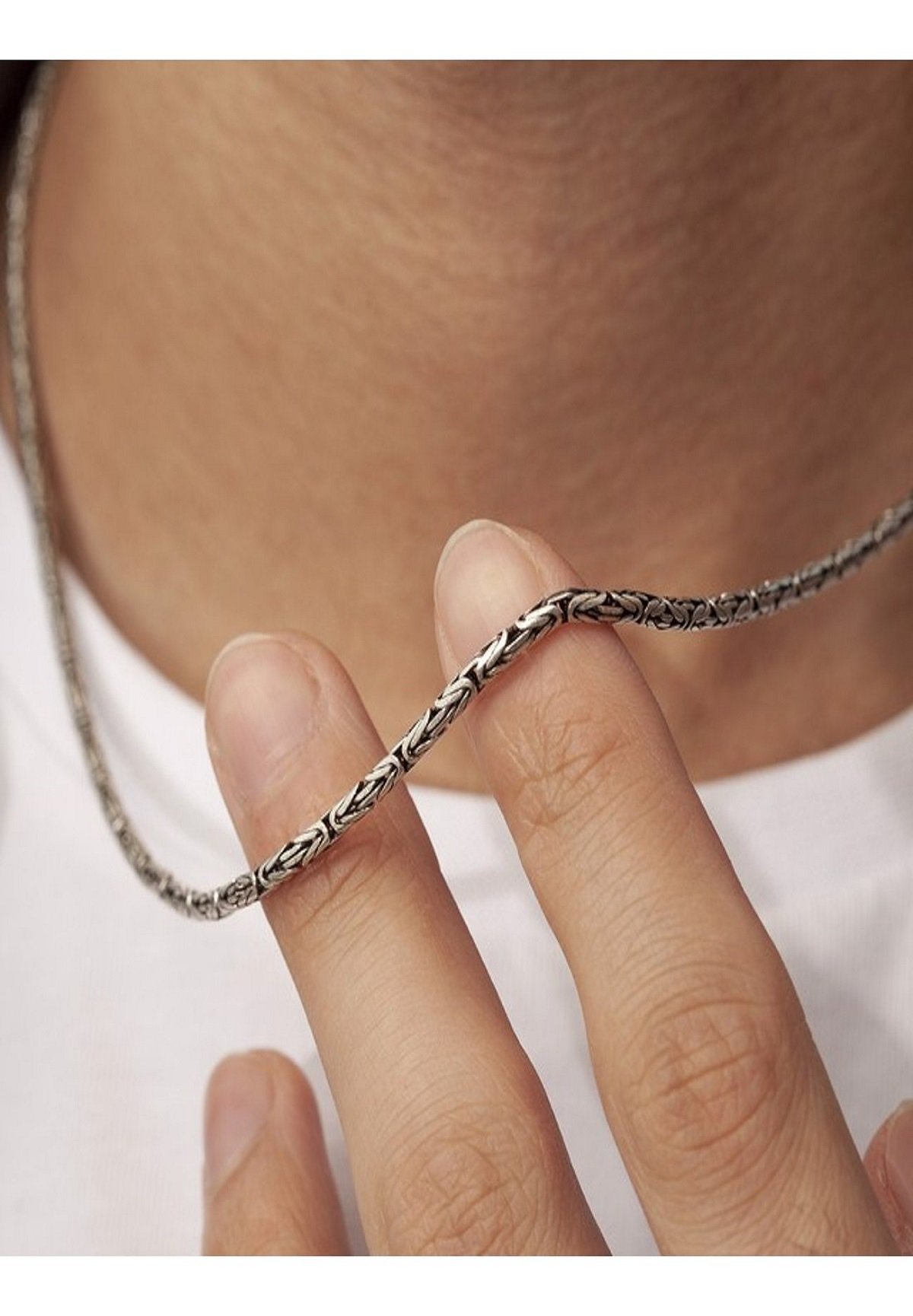 925 Ayar Gümüş Erkek Kral Zincir Kolye  2 MM