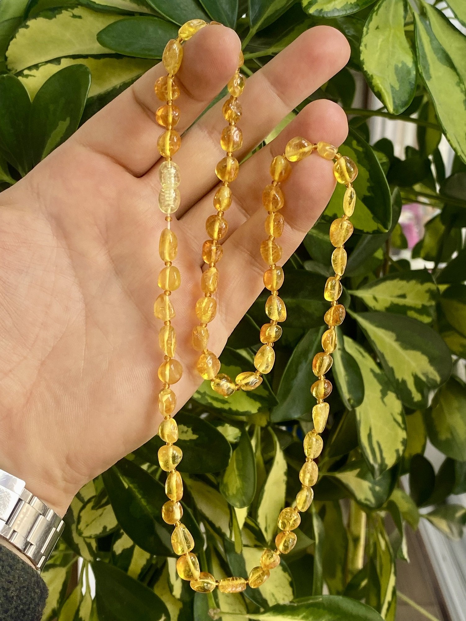 Orijinal Certified Drop Amber Necklace